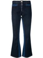 Courrèges Contrast Flared Jeans - Blue