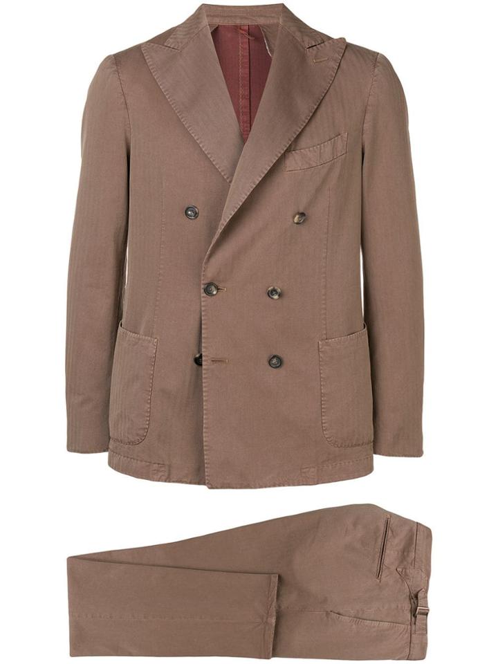 Dell'oglio Double Buttoned Two-piece Suit - Neutrals
