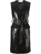 Wanda Nylon Sleeveless Leather Jacket