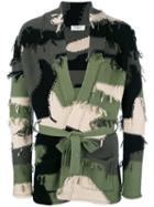 Ports 1961 - Shawl Lapel Belted Cardigan - Men - Cotton/polyamide - L, Green, Cotton/polyamide