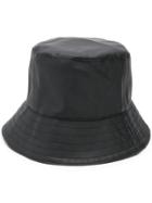 Manokhi Faux Leather Bucket Hat - Black