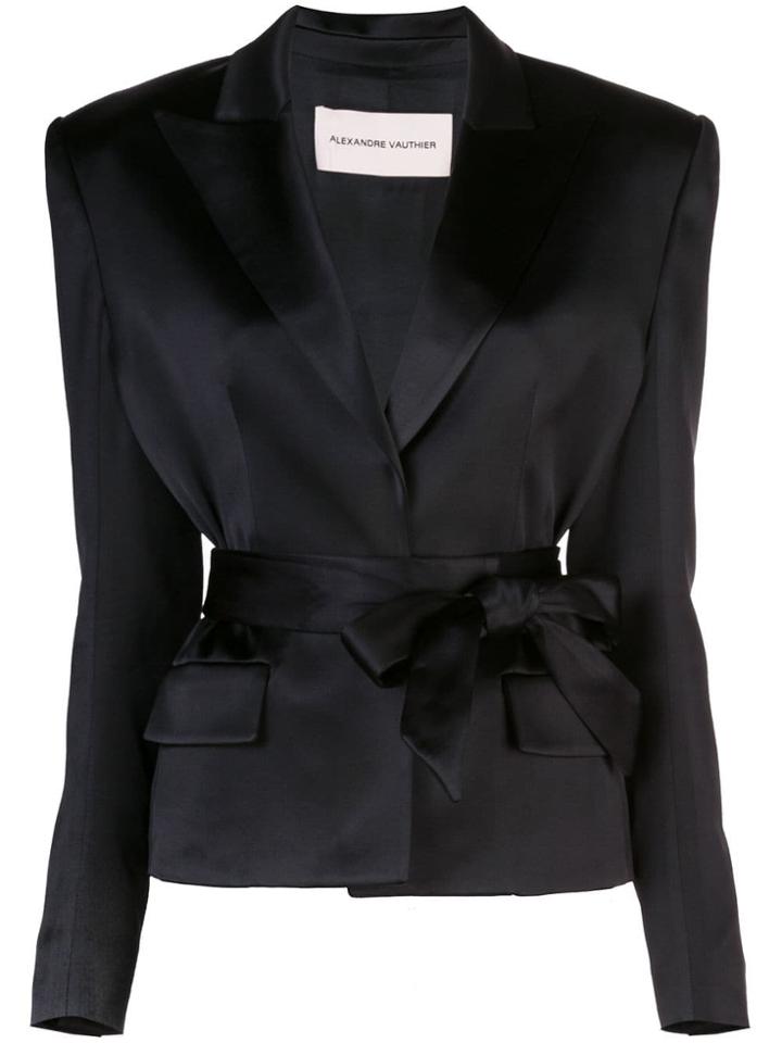 Alexandre Vauthier Satin Blazer - Black