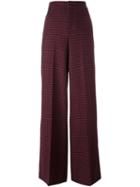 Etro Super Flared Trousers, Women's, Size: 46, Red, Polyamide/spandex/elastane/wool