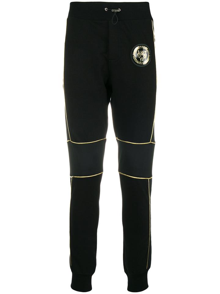 Plein Sport Contrast Piped Track Pants - Black