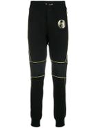 Plein Sport Contrast Piped Track Pants - Black