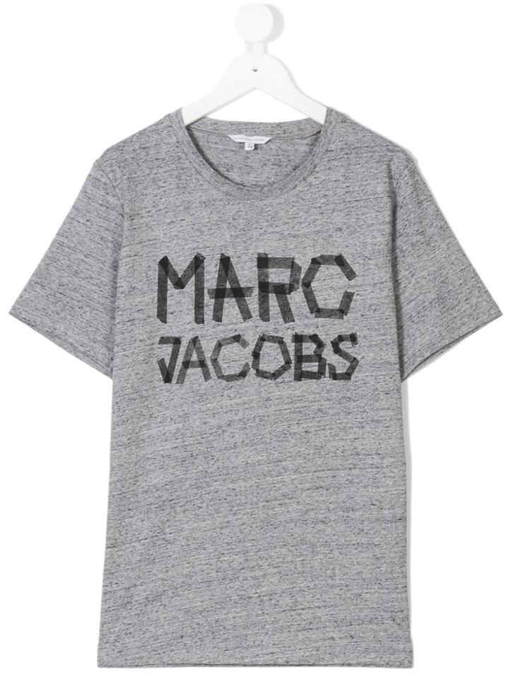Little Marc Jacobs Logo Print T-shirt - Grey