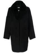P.a.r.o.s.h. Fur-lined Coat - Black