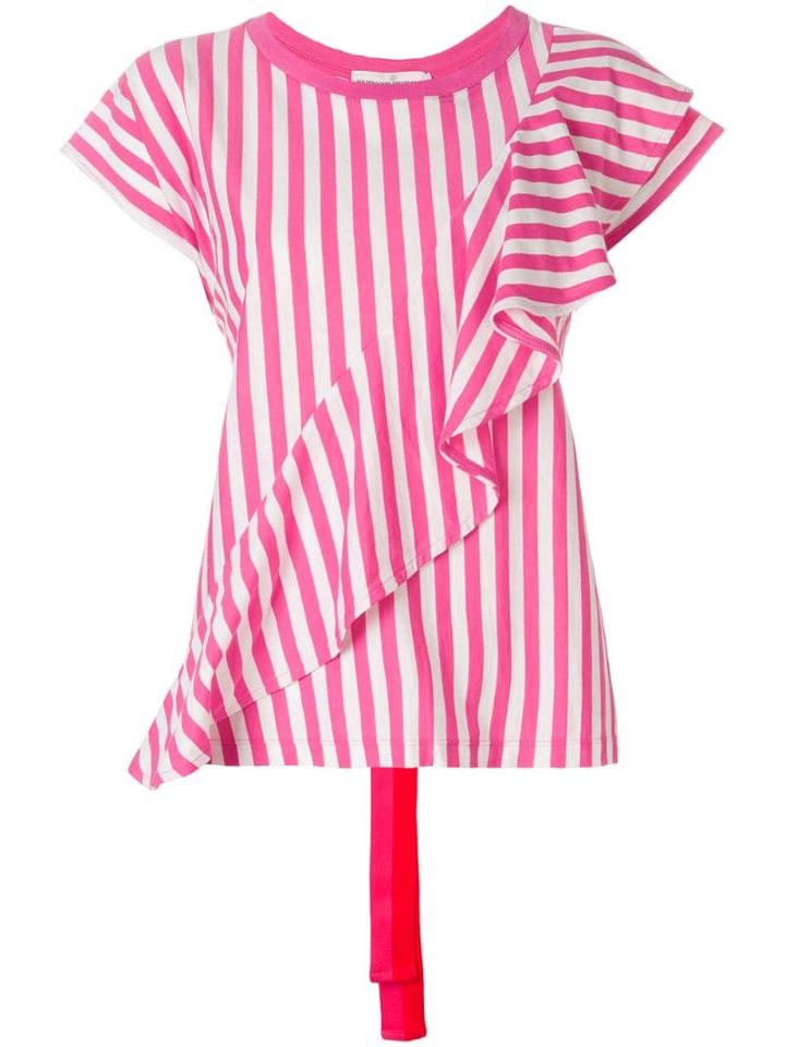 Golden Goose Striped Ruffle Blouse - Pink