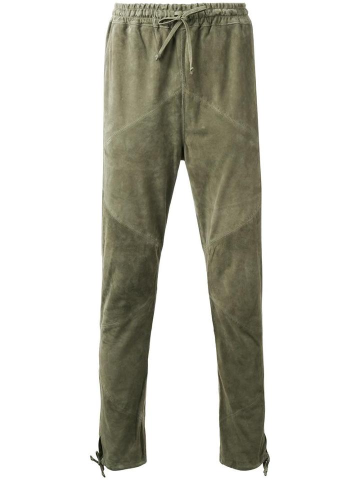 Marea Erre Tapered Trousers, Men's, Size: Medium, Green, Goat Skin