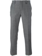 Maison Margiela Tonal Checked Trousers, Men's, Size: 48, Grey, Cotton/viscose/virgin Wool