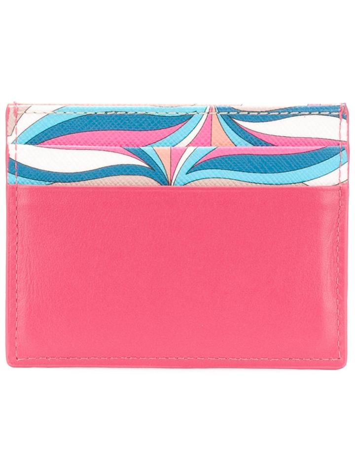 Emilio Pucci Printed Cardholder - Pink & Purple