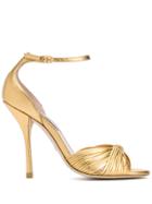 Stuart Weitzman Paulette Heeled Sandals - Gold