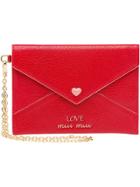 Miu Miu Love Logo Envelope Pouch - Red