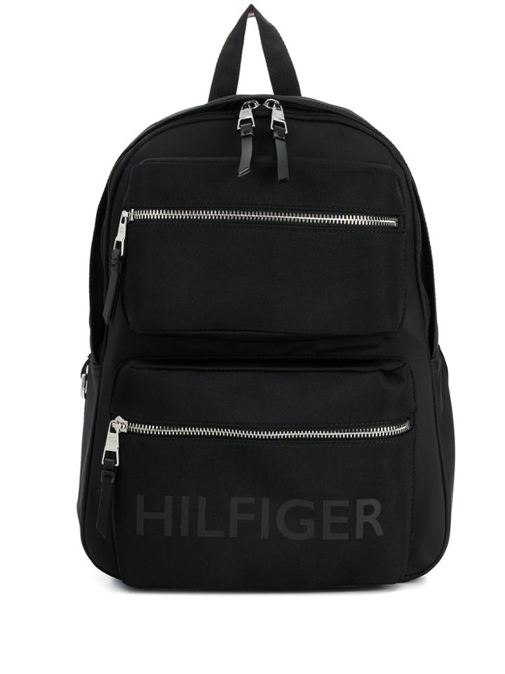 Tommy Hilfiger Large Nylon Backpack - Black