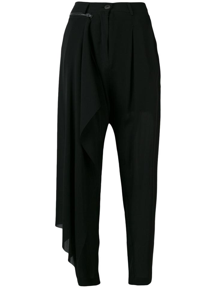 Isabel Benenato Removable Panel Trousers - Black