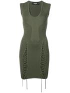Dsquared2 Drawcord Detailed Mini Dress - Green