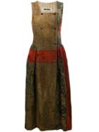 Uma Wang Distressed Effect Textured Dress - Brown
