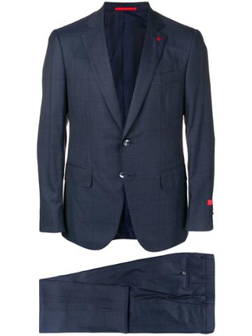 Isaia Checkered Suit - Blue