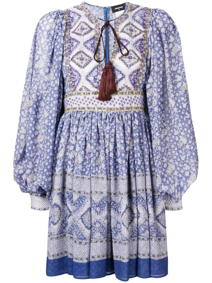 Dsquared2 Printed Mini Dress - Blue