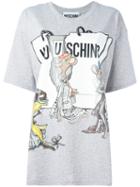 Moschino Rat-a-porter T-shirt, Women's, Size: Small, Grey, Cotton