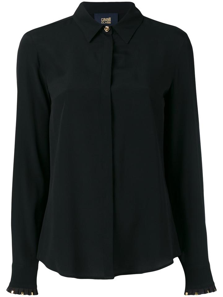 Cavalli Class - Plain Shirt - Women - Silk/acetate - 44, Women's, Black, Silk/acetate