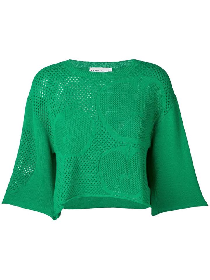 Sonia Rykiel Knitted Apple Blouse - Green