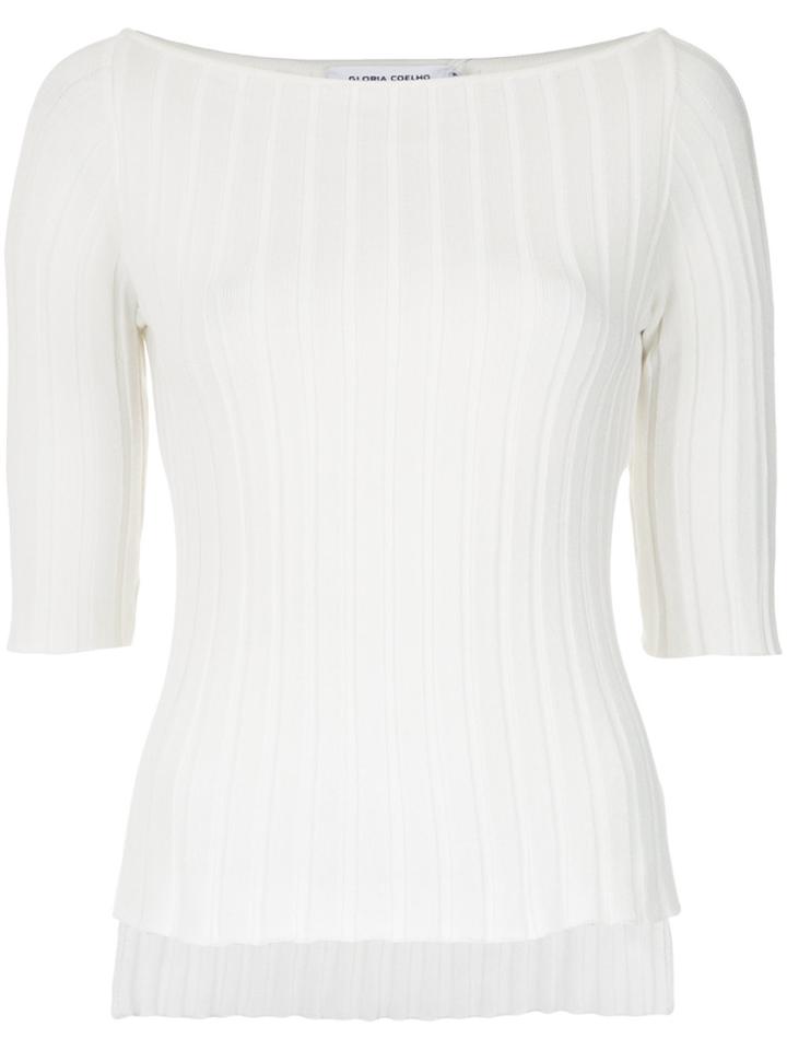 Gloria Coelho Knitted Top - White