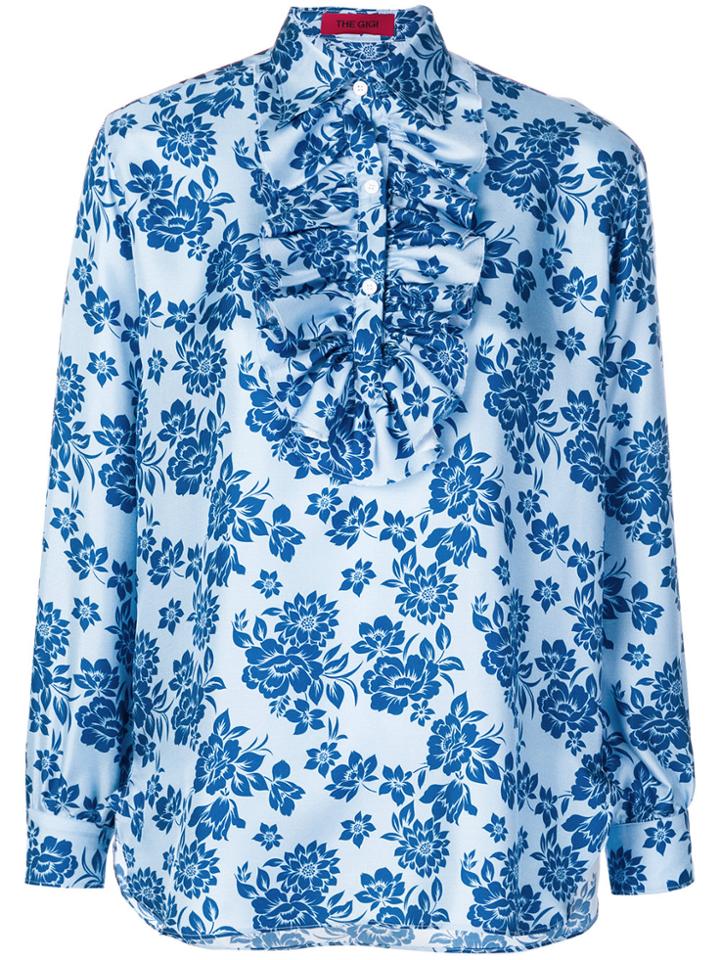 The Gigi Floral Print Blouse - Blue