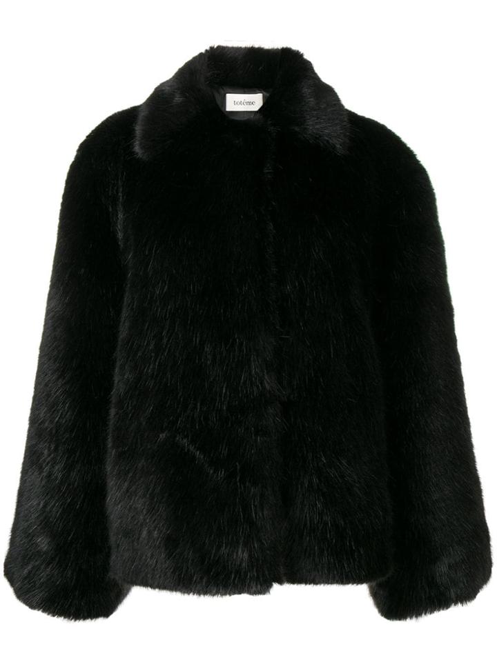Toteme Faux Fur Jacket - Black