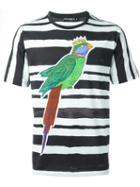 Dolce & Gabbana Parrot Print T-shirt, Men's, Size: 48, Black, Cotton