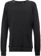 Greg Lauren Distressed Sweatshirt, Men's, Size: 3, Blue, Cotton