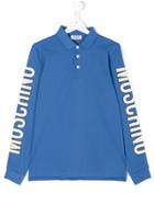 Moschino Kids Teen Long Sleeve Polo Shirt - Blue