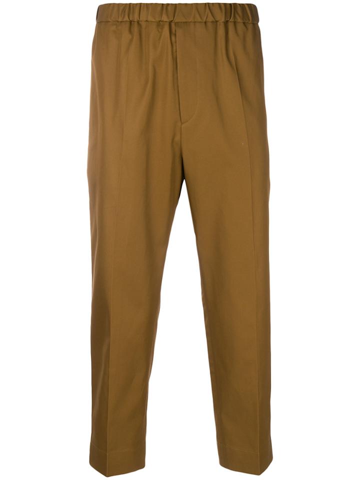 Jil Sander Cropped Trousers - Brown