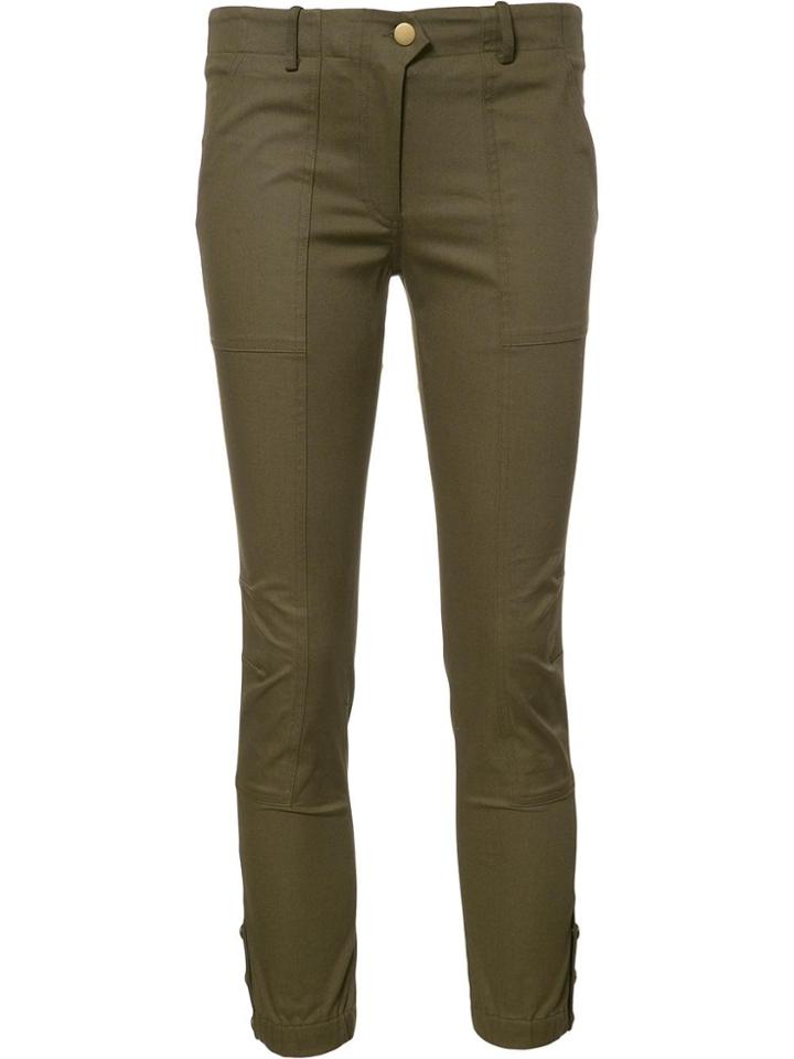 Veronica Beard Cargo Cropped Trousers - Green