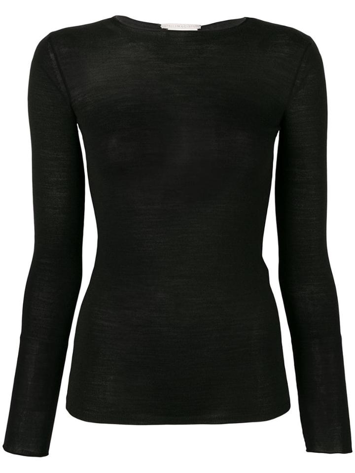 Stella Mccartney Sheer Slim Fit Top - Black