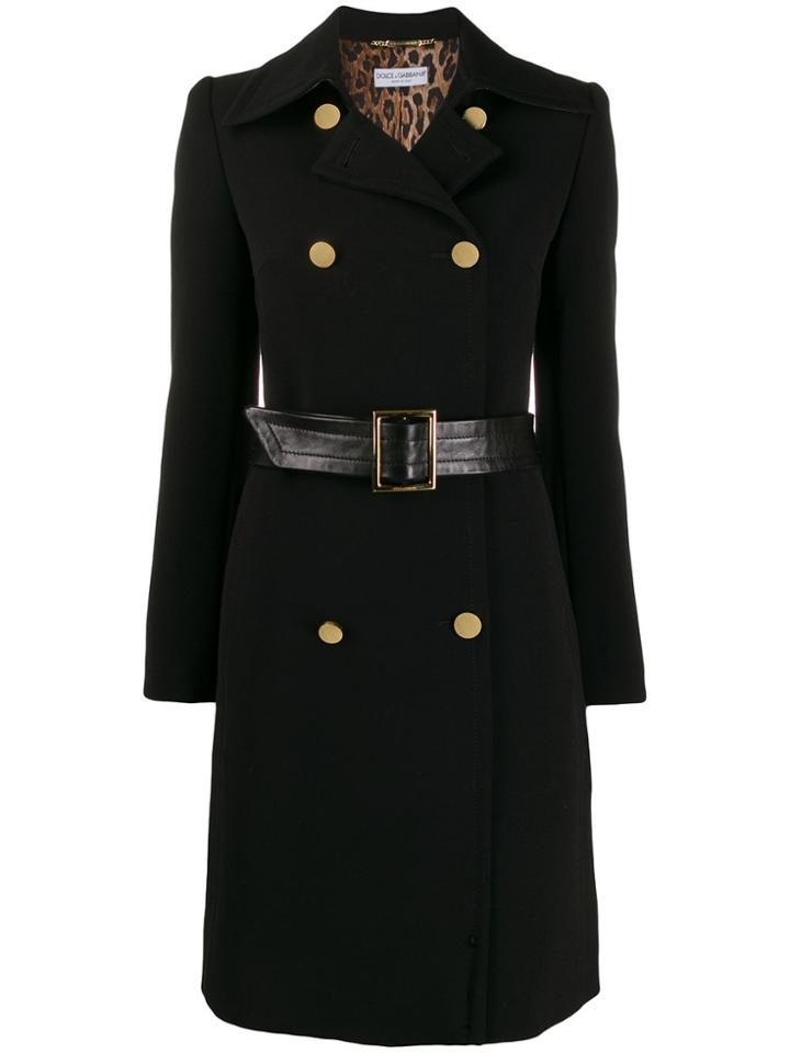 Dolce & Gabbana Pre-owned 1990s Belted Trench Coat - Black