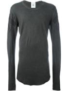 Lost & Found Rooms Patched Long Sleeve T-shirt, Men's, Size: Small, Grey, Cotton