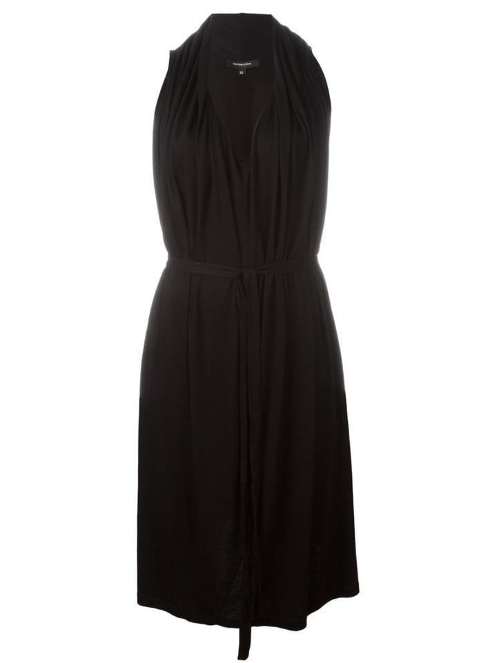 Unconditional Belted Cape Dress, Women's, Size: M, Black, Rayon