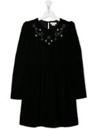 Stella Mccartney Kids Teen Star Embroidered Dress - Black