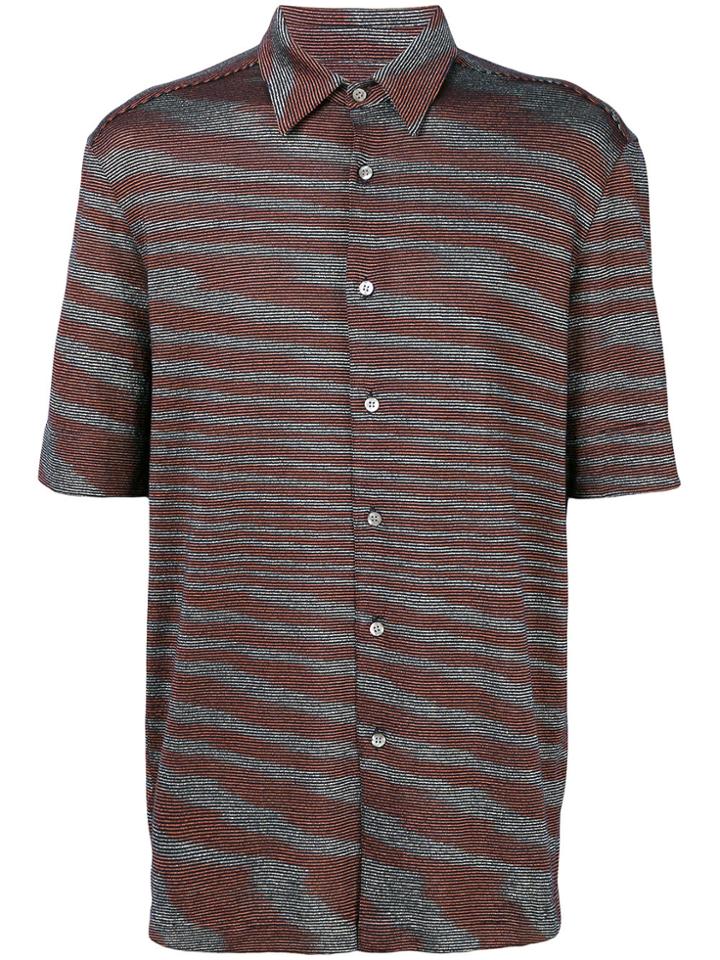Missoni Shortsleeved Button Shirt - Brown