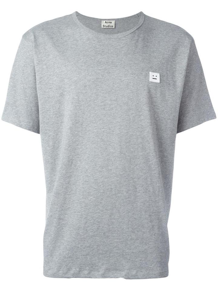 Acne Studios 'niagara Face' T-shirt, Men's, Size: Large, Grey, Cotton