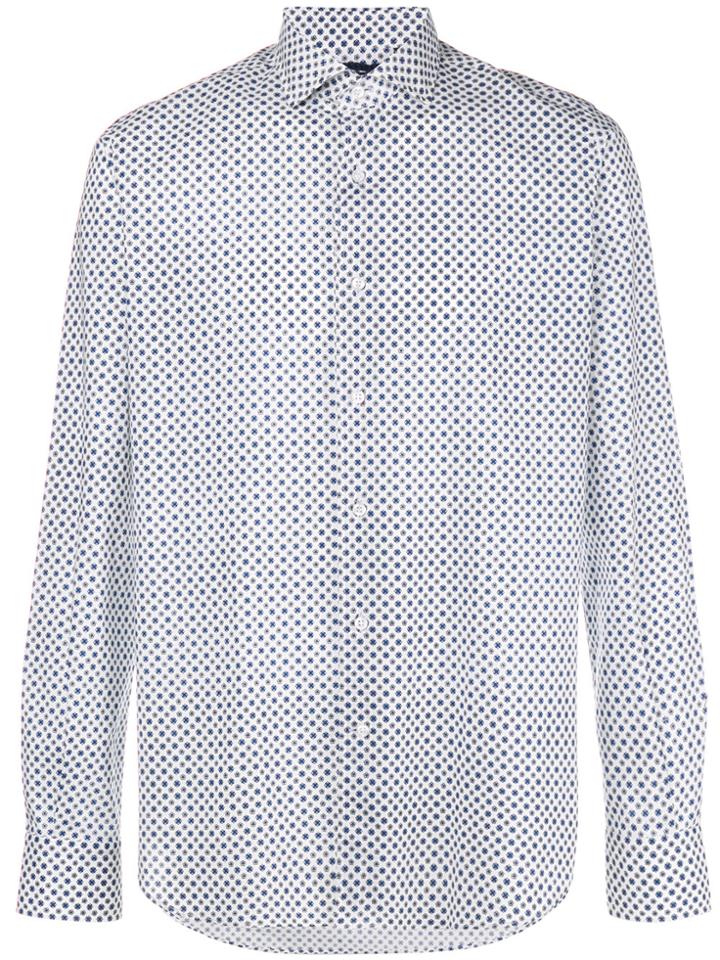 Orian Micro Patterned Shirt - White