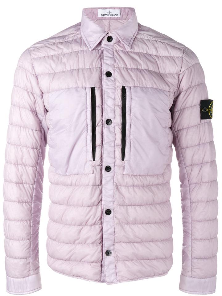 Stone Island Padded Jacket, Men's, Size: Xl, Pink/purple, Polyamide/polyurethane Resin/duck Feathers