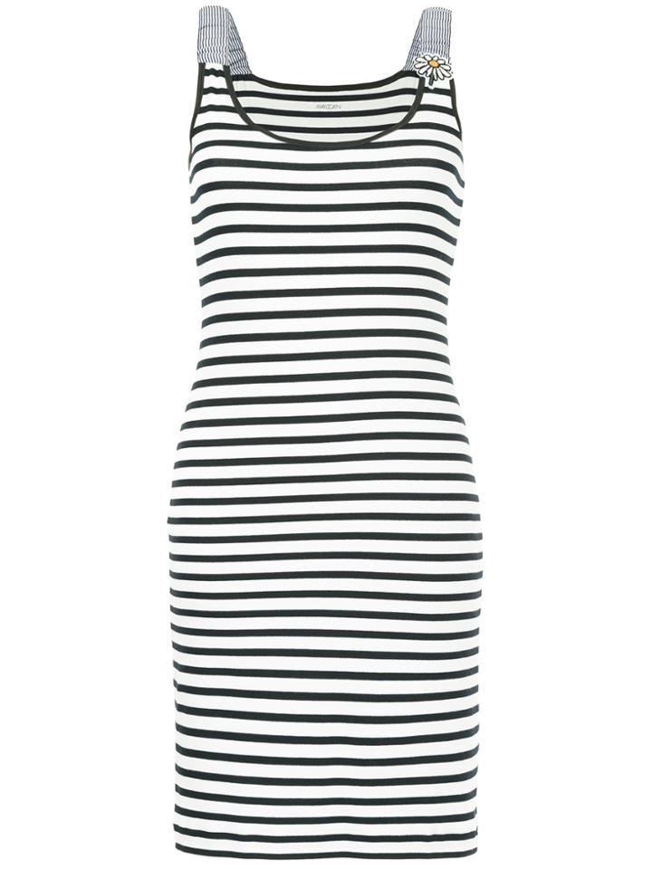 Marc Cain Striped Fitted Dress - White