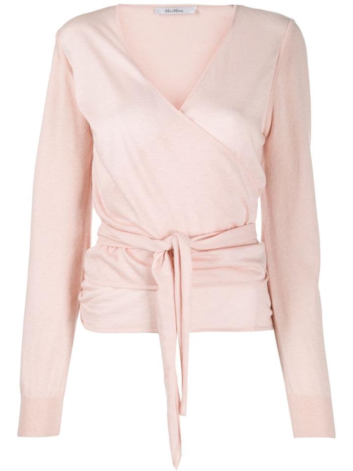 Max Mara Wrap Style Cardigan - Pink