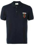 Gucci Web Crest Polo Shirt, Men's, Size: Xl, Blue, Cotton/spandex/elastane
