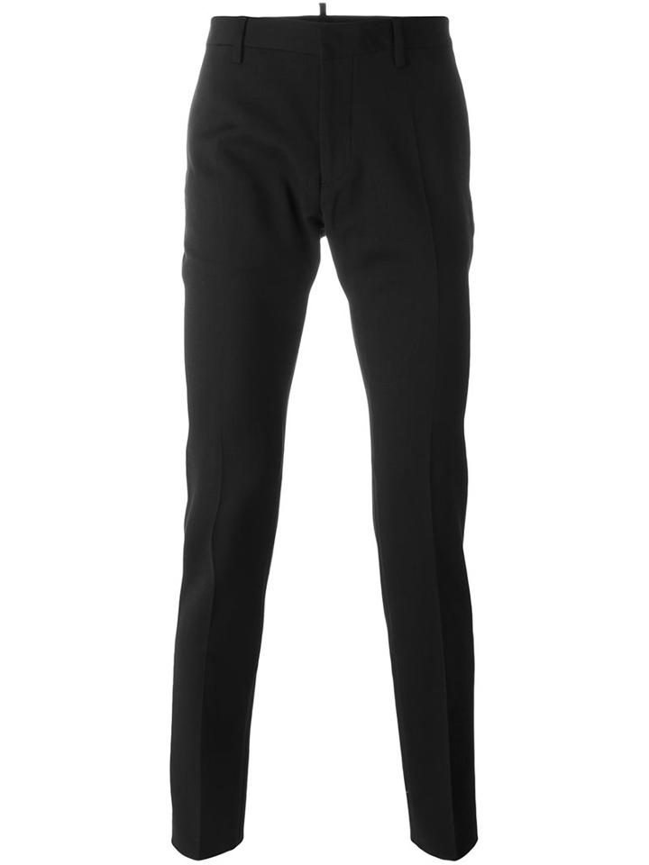 Dsquared2 'tokyo' Trousers, Men's, Size: 50, Black, Polyester/spandex/elastane/viscose/virgin Wool