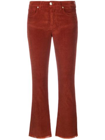 Two Denim Gaila Cropped Corduroy Trousers - Red