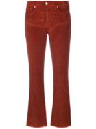 Two Denim Gaila Cropped Corduroy Trousers - Red