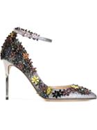 Jimmy Choo Lorelai Pumps, Women's, Size: 40, Grey, Leather/polyester